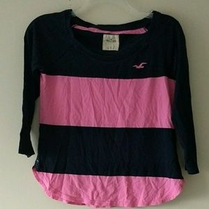 *5 for $25 sale* Hollister pink & navy t-shirt